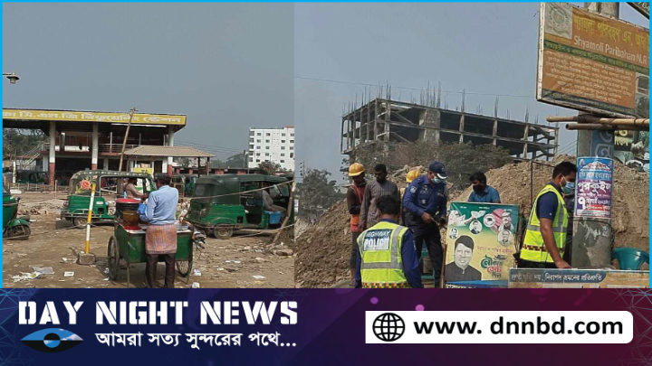 ব্রাহ্মণবাড়িয়া বিশ্ব রোড মোড়ে ফুটপাত দখল  করা অবৈধ দোকান উচ্ছেদ